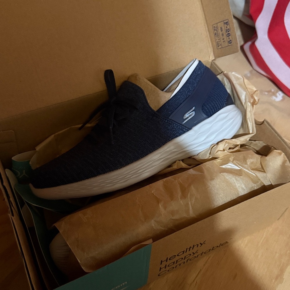 Skechers Dark Blue Knit Sneakers - Picture 3 of 4